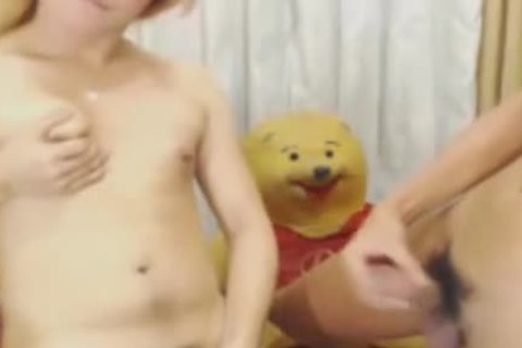 Two juicy shelady sucking And anal pounding