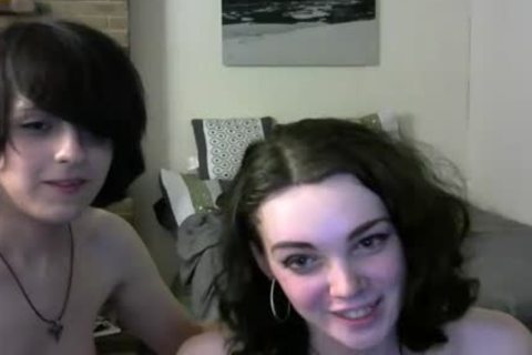 Two amateur shemales Rubbing ramrods