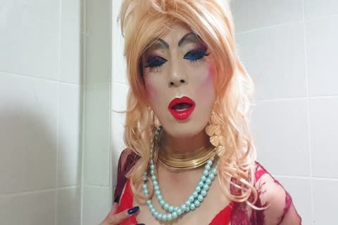 Sissy wild Makeup Masturbation