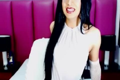 lusty slutty lady-twink Jerks Her Hard Ladycock