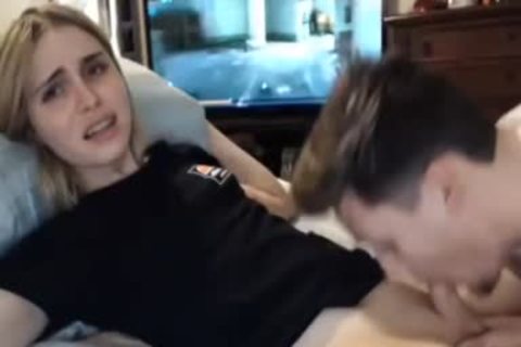 naughty blond shemale gets oral sex Online