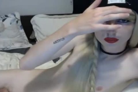 Emo legal age teenager shemale nasty Hard dong Jerking