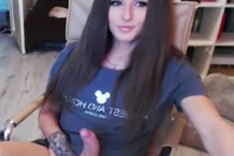 Russian Beauty Strokes Her large ramrod