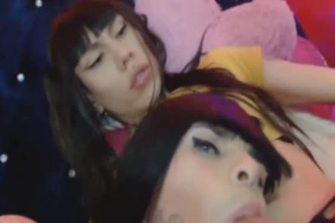 ladyboy slut engulfing Her allies throbbing cock
