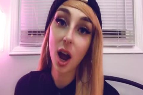 ladyboy TS Elle B In Solo Masturbation Tugging Her penis