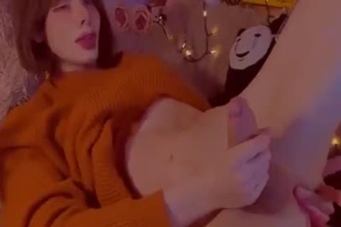 enchanting ladyboy playgirl Shows Her Hard shlong