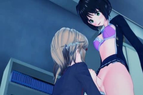 Futa Miku bonks Hibiki On A Table, Cums In Her cunt. Futa manga.