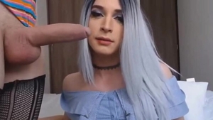 busty Trans Sucked humongous Hard knob