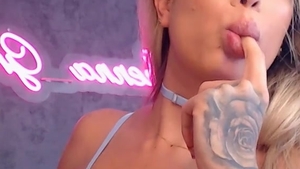 astonishing blond shelady In underware