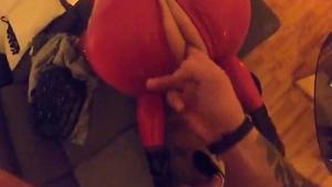 Svenja anal Fingered engulfing And Beeing nailed In Red L