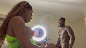 wild black Trans Fuckin And Suckin