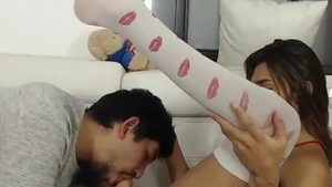 skinny latin chick shemale And Her Boyfriend Mutual suck Then nail On web camera