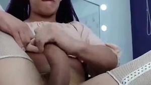 Solo transsexual homemade masturbation