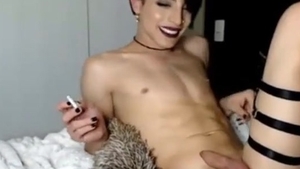 teen Emo Femboy Jerks Off On cam
