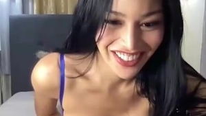 large melons oriental lady-boy Masturbates On web camera