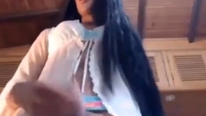 yummy lady-boy latin chick Strokes Her Shecock