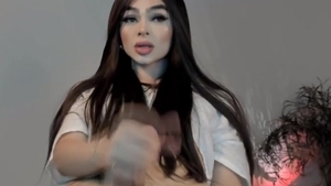 juicy ladyboy gets sexy Fapping Her stiff penis