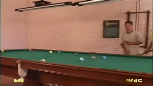 Hung shemale bangs Two lads On Pool Table