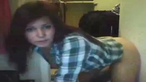 Ladyboy stroking Her dick With A Fleslight